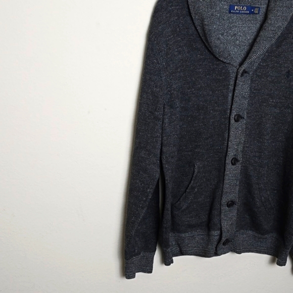 Men Polo Ralph Lauren Shawl Collar Cardigan Cotton Sweaters - Picture 4 of 6